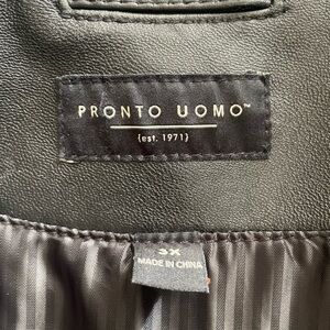 Pronto Uomo Black Leather Jacket